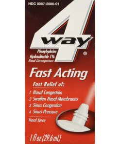 4 Way Fast Acting Nasal Spray - 1 oz, Pack of 6