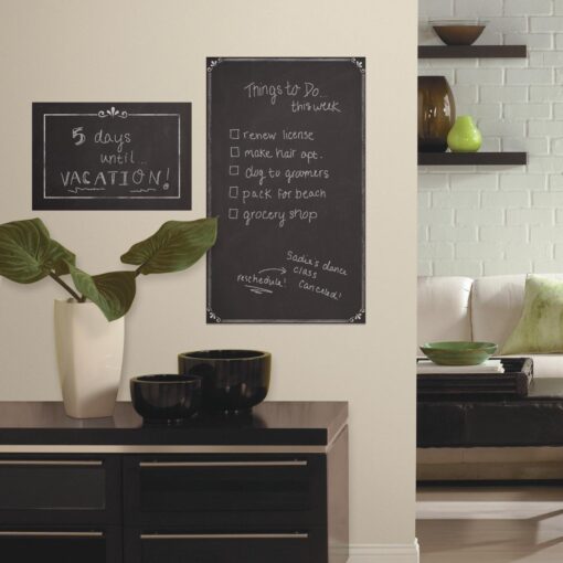 RoomMates Decorative Chalkboard Peel and Stick Giant Wall Decals, ,