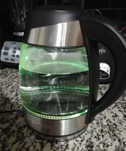 Chefman Electric Kettle with Temperature Control, 5 Presets LED Indicator Lights, Removable Tea Infuser, Glass Tea Kettle & Hot Water Boiler, 360° Swivel Base, BPA Free, Stainless Steel, 1.8 Liters 1.8L - Temperature Control 42 71o67CNOicL