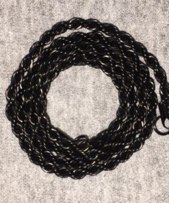 FIBO STEEL 4mm Stainless Steel Rope Chain Necklace for Men 16-30 inches Silver Gold Black-tone 24.0 Inches Black-tone, 4mm width 15 71o67YQzAL