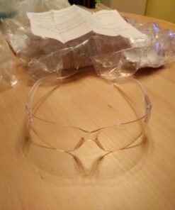 JORESTECH Eyewear Protective Safety Glasses, Polycarbonate Impact Resistant Lens Pack of 12 (Clear) Clear 32 71o6kQx1KPL