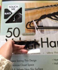 Closet Complete Premium True Heavyweight Velvet Hangers, 50, Black 23 71o7TNVSDL