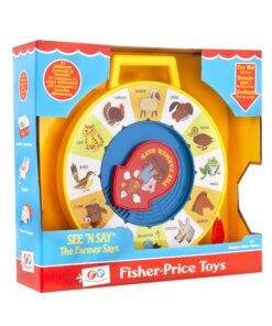 Fisher Price Classics - Farmer Says See 'n Say - Vintage Learning Toy, Sounds and Animals, Interactive Retro Game for Kids, Girls, Boys, Baby, Preschoolers, Toddlers, Unisex Ages 18 Months + 31 71o8Cvk63 L