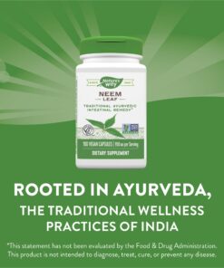 Nature's Way Herbal Neem Leaf, Traditional Ayurvedic Intestinal Remedy*, 100 Vegan Capsules 32 71o8mBJJzsL