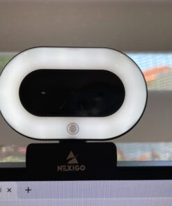 NexiGo StreamCam N930E with Software, 1080P Webcam with Ring Light and Privacy Cover, Auto-Focus, Plug and Play, Web Camera for Online Learning, Zoom Meeting Skype Teams, PC Mac Laptop Desktop Black Webcam with Light 38 71o93G0HUmL