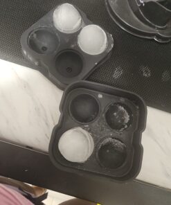 Housewares Solutions Froz Ice Ball Maker – Novelty Food-Grade Silicone Ice Mold Tray With 4 X 4.5cm Ball Capacity 57 71o93mM lL