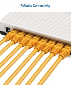 Cable Matters 10Gbps 5-Pack Snagless Short Cat 6 Ethernet Cable 3 ft (Cat 6 Cable, Cat6 Cable, Internet Cable, Network Cable) in Yellow 13 71o9BeMiWtL
