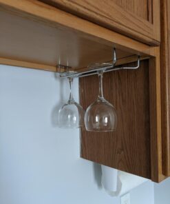 BaodeLi Set of 2-10-Inch Long, Wine Glass Rack, Wire Hanging Rack, Wine Glass Hanging Rack, Wire Wine Glass Hanger Rack, Stemware Rack, Under Cabinet, Chrome Finish 22 71o9cuRbPQL