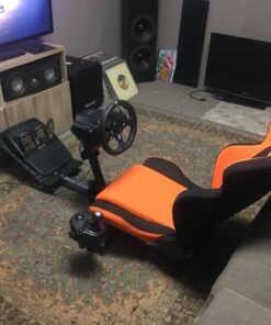OpenWheeler GEN3 Racing Wheel Simulator Stand Cockpit Orange on Black, Video Game Controller, Fits All Logitech G923, G920, Thrustmaster, Fanatec Wheels, Compatible with Xbox One, PS4, PC Platforms. 45 71oAIy4uBlL