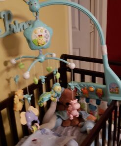 Baby Mobile for Crib, Crib Toys with Music and Lights,Remote, lamp, Projector for Pack and Play, for Ages 0+ Months (Blue-Forest) Blue-Forest 54 71oC6M47e L