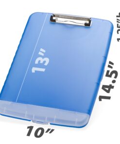 Alternative view of Officemate OIC Slim Clipboard Storage Box Blue