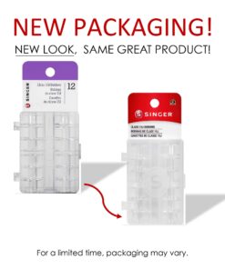 SINGER 06543 Class 15J Bobbins, Transparent, 12-Count 1 Count (Pack of 1) 17 71oCRn 0JYL