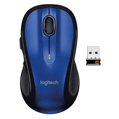 Logitech M510 Wireless Computer Mouse – Comfortable Shape with USB Unifying Receiver, with Back/Forward Buttons and Side-to-Side Scrolling, Blue Dark Blue