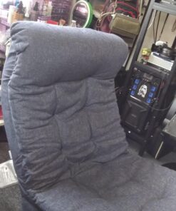 Amazon Basics Swivel Foam Lounge Chair - with Headrest, Adjustable, Denim, Blue, 26.3D x 23.5W x 13.7H in Chair with headrest 45 71oDII5qAhL