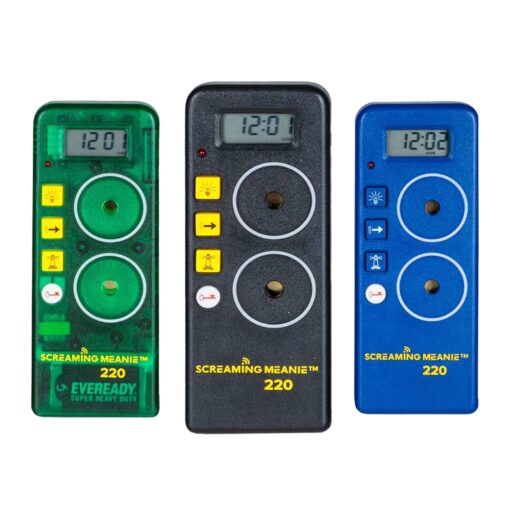 Screaming Meanie 220 Alarm Clock and Timer | Extremely Loud for Deep Sleepers | Multi-Purpose| 3 Sound Levels | Assorted Colors