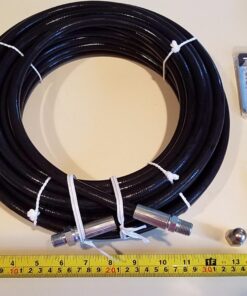 Sewer Jetter Kit 1/4" NPT x 50' Hose & 4.5 Orifice Button Nose Nozzle 4000 PSI 1/4 in. 36 71oDfgKJbqL