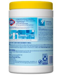 Clorox Disinfecting Wipes, Bleach Free, Crisp Lemon, 105 Count (Package May Vary) 24 71oE9upeblS