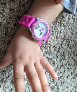Accutime Kids Disney Mickey Mouse Minnie Mouse Analog Quartz Time Teacher Wrist Watch for Toddlers, Boys & Girls to Learn How to Tell Time Minnie Pink 21 71oEIxyxlpL