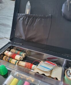 SINGER 07281 Vintage Sewing Basket with Sewing Kit Accessories, 10.5" long x 8" wide x 6" high. 44 71oF9L1uWcL