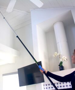 EVERSPROUT 6.5-to-18 Foot Telescopic Extension Pole (25 Ft Reach) | Lightweight Sturdy Aluminum | Easy Flip-Tab Lock Mechanism | Twist-On Metal Tip works for Squeegee, Duster, Paint Roller (pole only) 18' Pole 16 71oFGRFoH0L