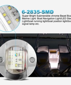 Alternative view of Partsam 4 Pcs 3 Inch Round White LED Marine Boat Lights Transom Stern Anchor Deck Courtesy Light For Pontoon Fishing Boat Kayak Sailboat IP67 Waterproof, 12V DC