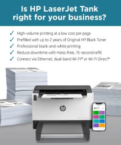 HP Laserjet-Tank 2504dw Wireless Black & White Monochrome Printer Prefilled with Up to 2 Years of Original HP-Toner (2R7F4A) New version 21 71oGS mix0L