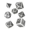 Q-Workshop Dwarven White & Black RPG Ornamented Dice Set 7 Polyhedral Pieces 29 71oGWcyf0FL