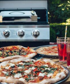 Onlyfire Stainless Steel Pizza Oven Kit for Gas Grill, Charcoal Grill and Propane, Portable Grill Top Pizza Oven Kit Baking Tools Including Pizza Stone, Pizza Peel & Thermometer 21 71oGbZg8HxL