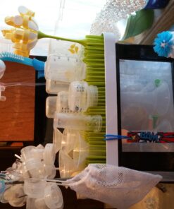 Boon Lawn Countertop Baby Bottle Drying Rack - Spring Green - Bottle Rack and Organizer - Baby Feeding Essentials - 13.5 x 11 x 2.5 - 1 Count 49 71oGdcKicxL