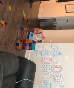 PicassoTiles 180 PCs Magnetic Tile Building Block Deluxe Construction Set with 2 Cars Clear Color Unique Shapes See Through Shape Tiles 3D Playboard Colorful Educational Construction for Kids Ages 3+ 28 71oGiTy49L