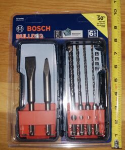 BOSCH (Universally Compatible Accessory) HCST006 6-Piece SDS-Plus Shank Chisel and Carbide Masonry Trade Set 6pc 20 71oGjontiFL