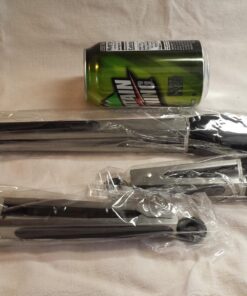 Vivree Kitchen Tongs Set - Salad & Grill Stainless Steel Serving Tongs with Silicone Tips - 9"&12" (Black) Black 72 71oH2mDyFgL 1