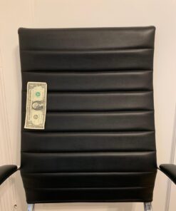 Amazon Basics High-Back Executive Swivel Office Desk Chair with Ribbed Puresoft Upholstery, Lumbar Support, Modern Style, 23.9"D x 24.69"W x 41.5"H, Black 76 71oIVqVKWkL