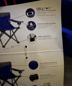 Coleman Big-N-Tall Quad Chair with Cup Holder & Side Pocket, Water-Resistant Oversized Camping Chair Supports up to 600lbs, Great for Tailgating, Camping & Outdoor Use, Carry Bag Included Blue 33 71oIZr51T9L