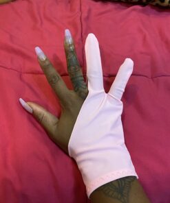 SENHAI Digital Artist Gloves for Graphic Tablet Pen Display, 3 Pack Free Size 2 Finger Gloves for drawing painting - Sapphire Blue, Pink, Black 3 colors - Sapphire Blue, Pink, Black 39 71oIgNd9rVL