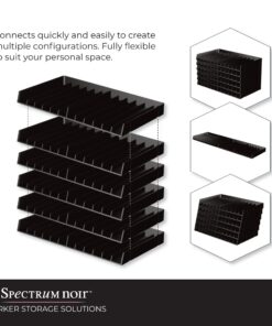 Alternative view of Crafter's Companion SPECN-6 Spectrum Noir Marker Storage Trays, 6/Pack,Black