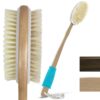 Vive Back Scrubber Brush for Shower - for Dry or Wet Body Brushing - Long Handle - Cleaning Lymphatic Drainage Handled Washer for Men, Women - Showering Bathing Exfoliator with Soft & Stiff Bristles Light Wood 62 71oIzlMkZNL 1