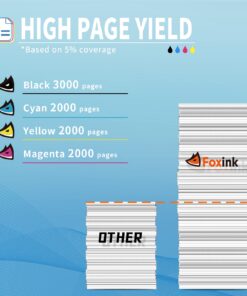 FOXINK Remanufactured Toner Compatible for Xerox C310 Xerox C315 Xerox 006R04357 Xerox 006R04356 Xerox 006R04358 Xerox 006R04359 with Page Yield 3K 2.3K 8 71oJ4yd4FyL