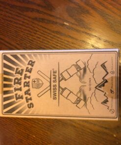 Swiss Safe 5-in-1 Fire Starter with Compass, Paracord and Whistle (2-Pack) for Emergency Survival Kits, Camping, Hiking, All-Weather Magnesium Ferro Rod Black 27 71oJWATIcmL