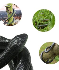 Alternative view of Odowalker Lifelike Rubber Black Fake Snake Looks Like Real Gag Gift Prank Joke 52 Inch for Halloween Party,April Fool's Day,Scare Friends,Garden Decor