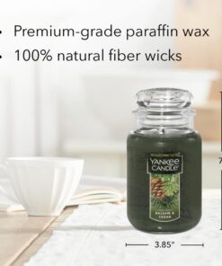 Yankee Candle Balsam & Cedar Scented, Classic 22oz Large Jar Single Wick Candle, Over 110 Hours of Burn Time | Holiday Gifts for All Classic Large Jar 22 71oLIMZAXhL