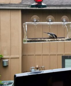 Tranquil Outdoors Large Acrylic Window Bird Feeder: Strong Removable Suction Cup Mounted Outdoor Bird House Feeder, Clear Birdfeeders for Large & Small Birds. Best See Thru Feeder for Bird Watching 53 71oLvAabIpL 1