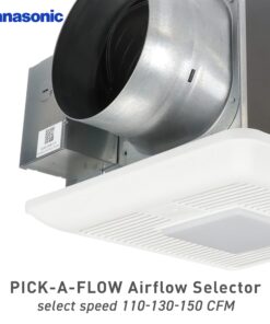 Panasonic FV-1115VKL2 WhisperGreen Select Ventilation Fan with Light and Speed Controls - 110-130-150 CFM - Quiet Ceiling Fan 9 71oNlelcgfL