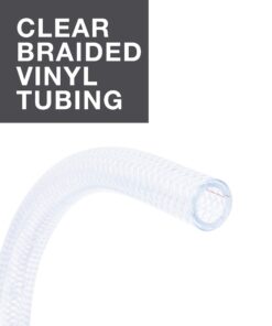 LDR Industries 516 B1210 Clear Braided Nylon Poly Tubing Flexible Non-Toxic, Diameter x 10ft, Finish, 1/2" x 10', 10 Feet 5 71oNr6Zdl6L