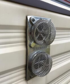 Camco Flying Insect Screen | Features a Heavy-Duty Stainless Steel Mesh Cover and Fits Most Duo-therm and Suburban Furnace Vents (42141) 2 Count (Pack of 1) 2 Count (Pack of 1) FUR200 41 71oOJz652iL