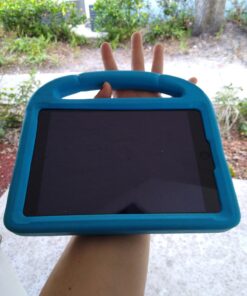 SUPLIK iPad Mini 5/4/3/2/1 Case for Kids, Durable Shockproof Protective Handle Bumper Stand Cover with 2*Screen Protectors for 7.9 inch Apple iPad Mini 5th/4th/3rd/2nd/1st Generation, Blue 40 71oOgSrheZL