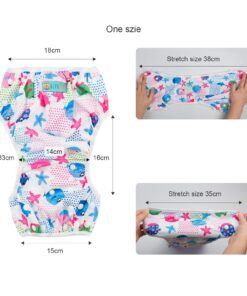 ALVABABY Swim Diapers 2pcs Baby & Toddler Snap One Size Reusable Adjustable Baby Shower Gifts Baby Boy SW09-10 01 Fish & Sailboat Small 18 71oPhTqE8ZL