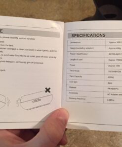 OliveTech Aroma Essential Oil Diffuser, 400ml Ultrasonic Cool Mist Humidifier with Waterless Auto Shut-Off and Cleaning Kit for Home, Yoga, Office, Spa, Bedroom, Baby Room - Wood Grain A-dark Wood 67 71oQCGSPM L