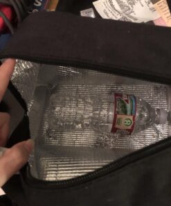 DALINDA Lunch Bag Lunch Box for Women Men Reusable Insulated Lunch Tote Bag,Leakproof Thermal Cooler Sack Food Handbags Case High Capacity forTravel Work School Picnic- Black 38 71oQWRr5o8L