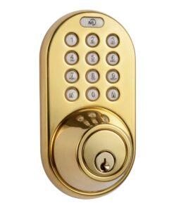 MiLocks TF-02P Digital Deadbolt Door Lock with Electronic Keypad for Exterior Doors, Polished Brass 10 71oRfcdsJNL